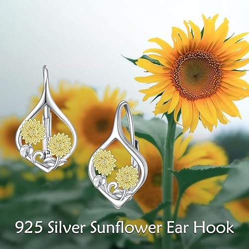 ONE PAIR:  Hoop Earrings Genuine 925 Sterling Silver Style: Lever Back Earrings STUD