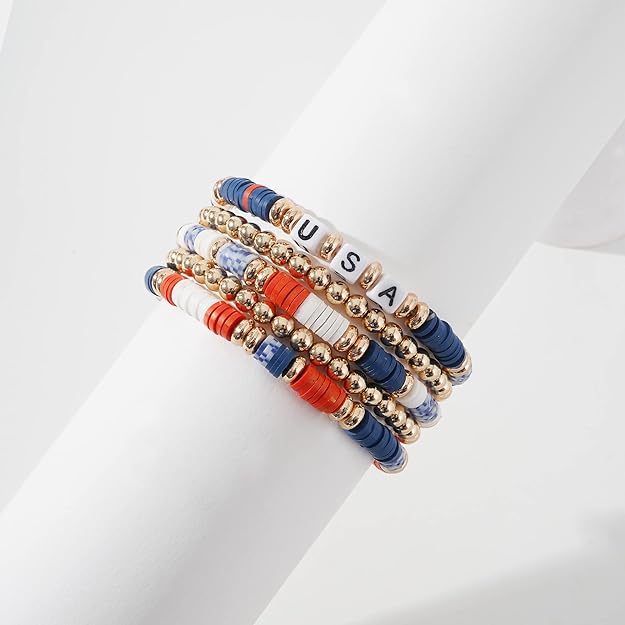 ONE: Premium Handmade New Blue Set 5pcs Bracelet's for Women