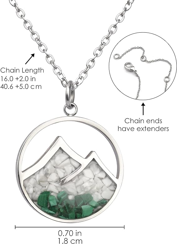 ONE: Turquoise Mountain Howlite Stainless Steel Pendant Necklace