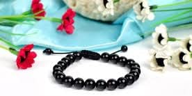 ONE: Premium Handmade Bracelet 8mm BLACK AGATE STONE BRACELET OF PROTECTION BRACELET HELPS RELEASING NEGATIVITY