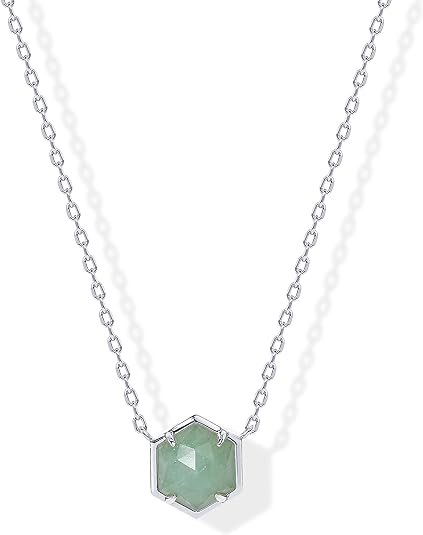 ONE: Handmade Healing Gemstone 14K Gold Plated  Pendant Necklace Green Fluorite