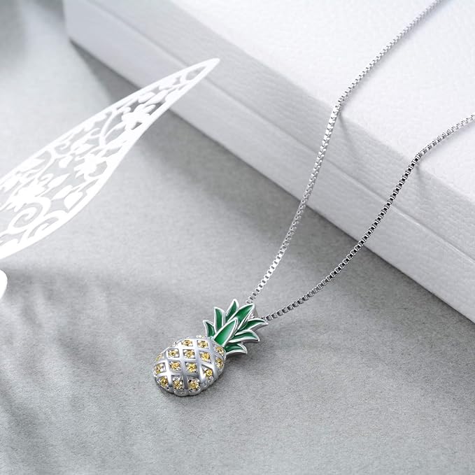 ONE:  Necklace Genuine 925 Sterling Silver Style: Pineapple