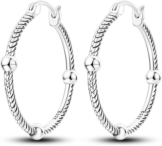 ONE: 925 Sterling Silver Hoop Earrings 14K Gold Plated Jewelry CZ