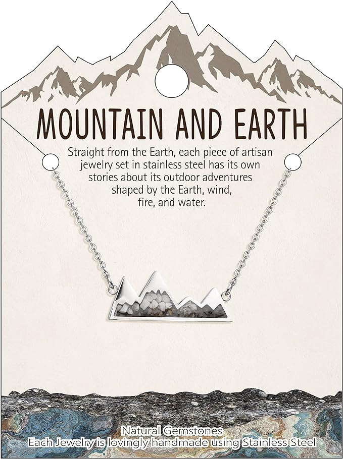 ONE: Turquoise Mountain Jewelry Stainless Steel Pendant Necklace