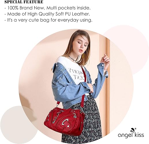 Women Fashion Handbag Tote Bag Shoulder Bag Top Handle Satchel Purse