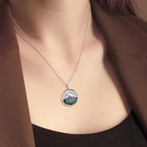 ONE: Turquoise Mountain Howlite Stainless Steel Pendant Necklace