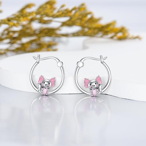 ONE:  Flower Hoops Earrings 925 Sterling Silver Jewelry CZ