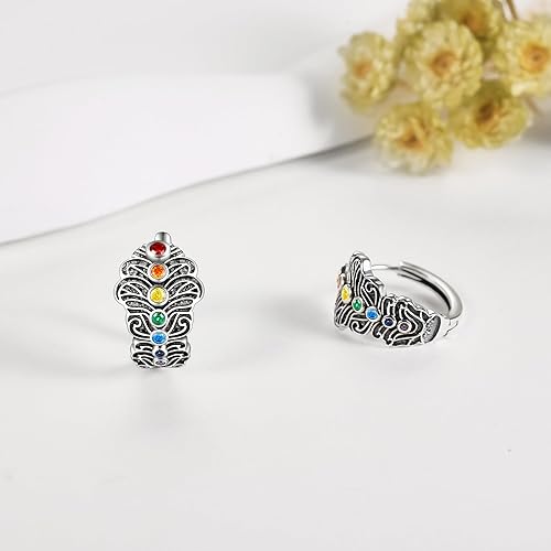 ONE: 925 Sterling Silver Hoop Earrings  Jewelry CZ