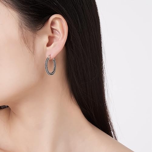 ONE: 925 Sterling Silver Post Hoop Earrings 14K Gold Plated Jewelry CZ