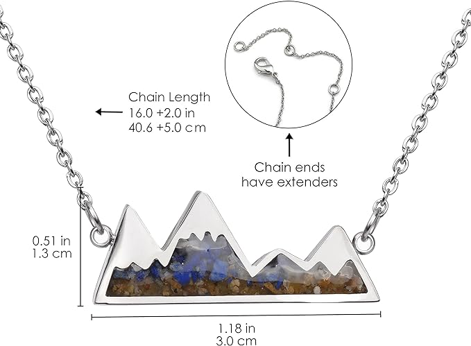 ONE: Turquoise Mountain Jewelry Stainless Steel Pendant Necklace