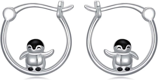 ONE:  Flower Hoops Earrings 925 Sterling Silver Jewelry CZ