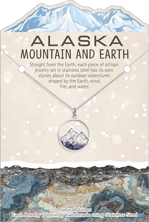 ONE: Turquoise Mountain Howlite Stainless Steel Pendant Necklace