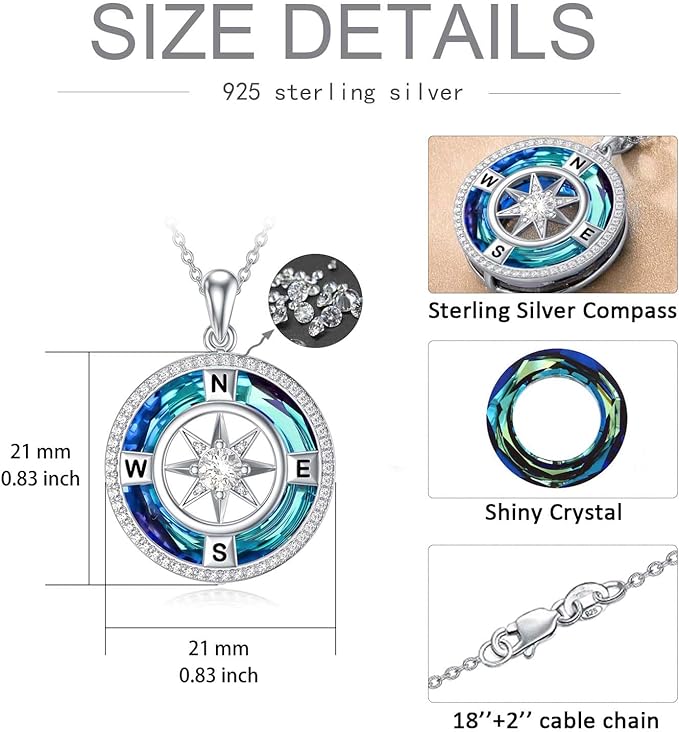 ONE: The Compass Pendant Necklace Jewelry
