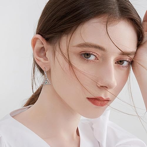 ONE PAIR:  Hoop Earrings Genuine 925 Sterling Silver Style: Lever Back Earrings STUD