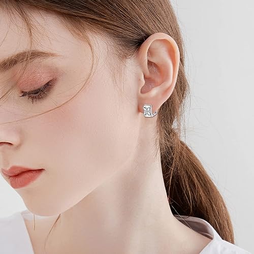 ONE: Thick Flower Hoops Earrings Sterling Silver 925 Sterling Silver 14K Gold Plated Jewelry CZ