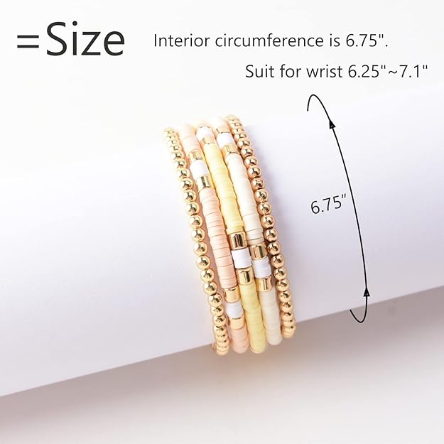 ONE: Premium Handmade New Pink Set 5pcs Bracelet's for Women