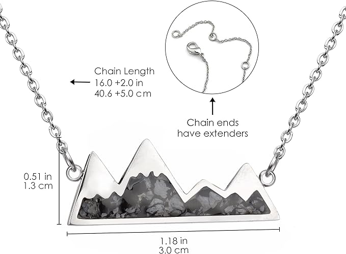 ONE: Turquoise Mountain Jewelry Stainless Steel Pendant Necklace