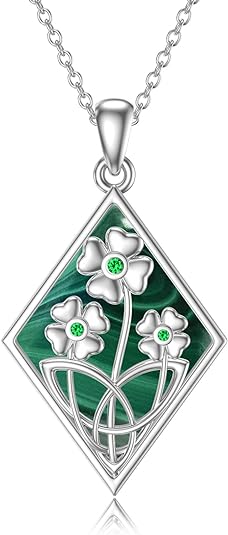 ONE:  Pendant Necklace 925 Sterling Silver Natural The four leaf clover