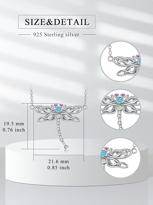 ONE :💎Dragonfly Necklace Design Pendant Necklace Fine Jewelry 💎