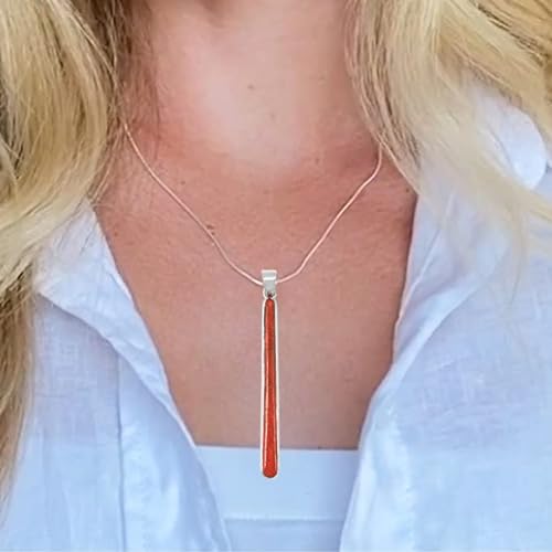 ONE :💎Genuine Coral Turquoise Pendant Necklace 925 Sterling Silver (Solid) &  with 20" Chain