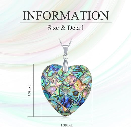 ONE: Handmade Healing Crystal Abalone Shell Pendant Necklace
