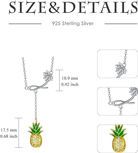 ONE:  Necklace Genuine 925 Sterling Silver Style: Pineapple