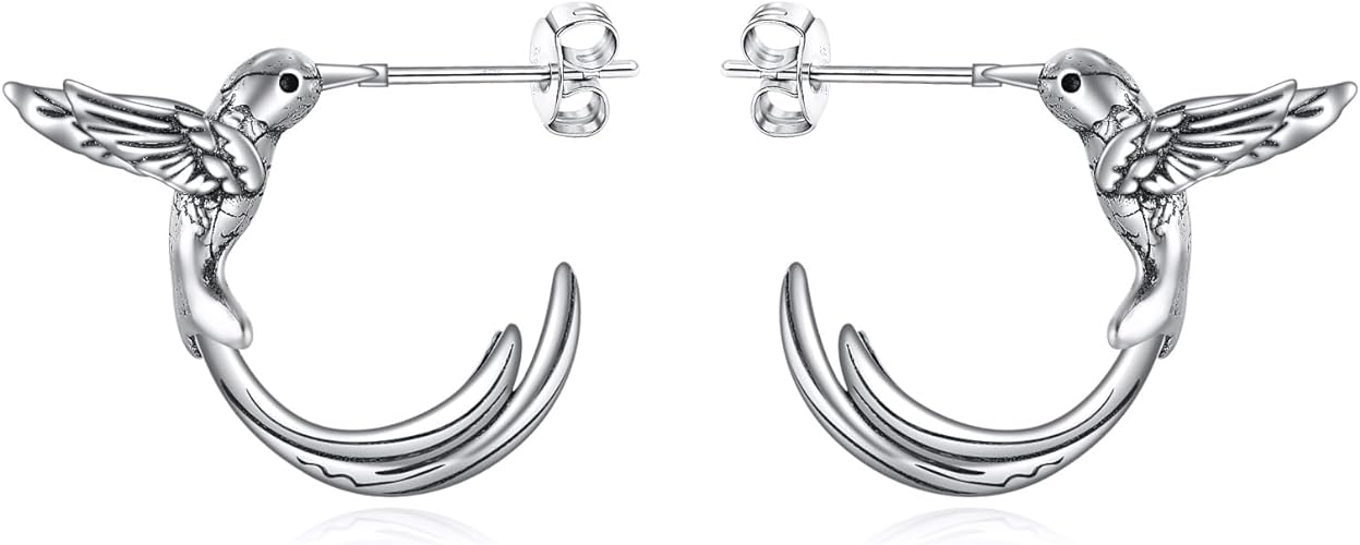 ONE PAIR:  Hoop Earrings Genuine 925 Sterling Silver