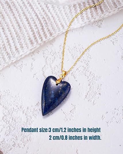 ONE: Handmade Healing Crystal Pendant Necklace, Natural Energy Stone Lapis