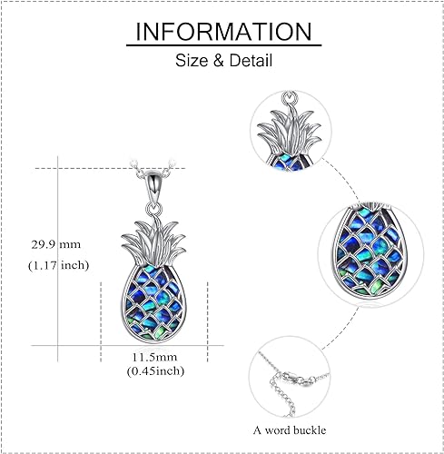 ONE:  Necklace Genuine 925 Sterling Silver Style: Pineapple