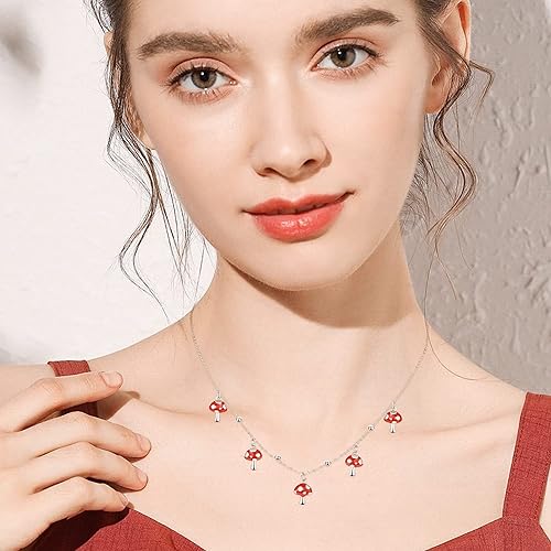 ONE: Necklace Sterling Silver Style: Mushroom