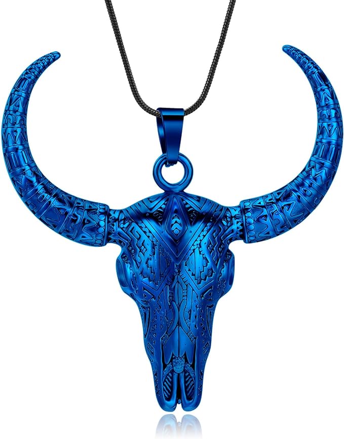 ONE:  Bull Skull Necklace Jewelry.