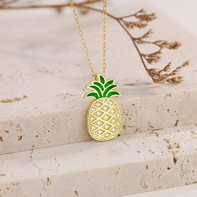 0NE:  Necklace Genuine 925 Sterling Silver Style: Pineapple