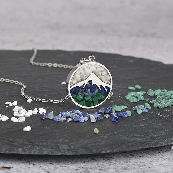 ONE: Turquoise Mountain Howlite Stainless Steel Pendant Necklace