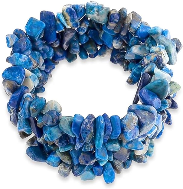 ONE: Premium Gorgeous chunky stretch bracelet Multicolor Blue chip