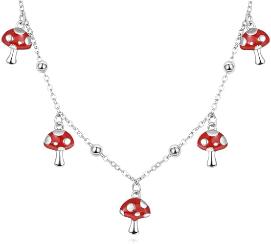 ONE: Necklace Sterling Silver Style: Mushroom