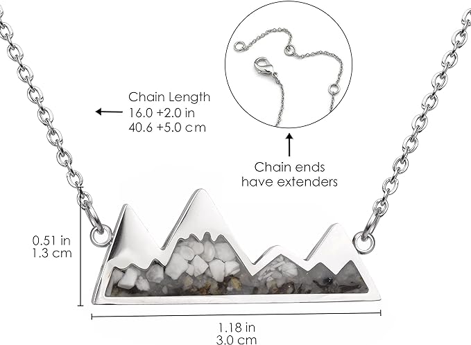 ONE: Turquoise Mountain Jewelry Stainless Steel Pendant Necklace