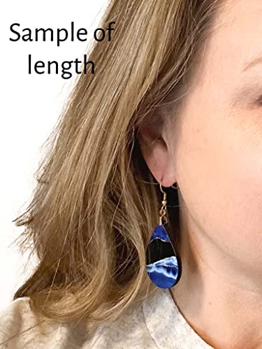 ONE PAIR:  Sunflower Earrings Dangle Teardrop