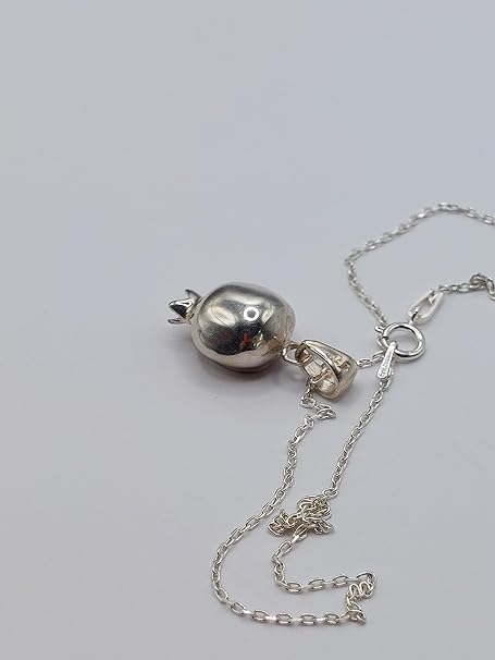ONE: Necklace Genuine 925 Sterling Silver SOLID: Style: Pomegranate