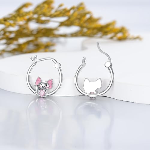 ONE:  Flower Hoops Earrings 925 Sterling Silver Jewelry CZ