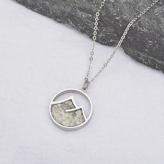 ONE: Turquoise Mountain Howlite Stainless Steel Pendant Necklace