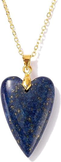 ONE: Handmade Healing Crystal Pendant Necklace, Natural Energy Stone Lapis