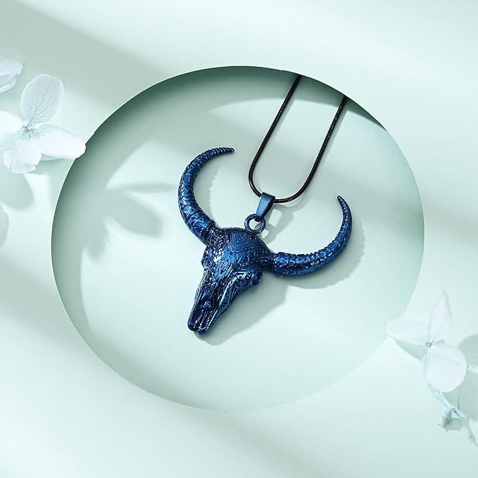 ONE:  Bull Skull Necklace Jewelry.