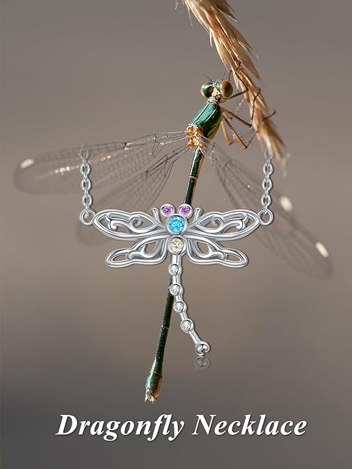 ONE :💎Dragonfly Necklace Design Pendant Necklace Fine Jewelry 💎