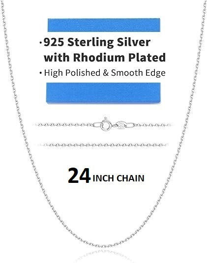 ONE: Solid 24K Real Gold Over 925 Sterling Silver Chain Jewelry 24 INCH GOLD CHAIN