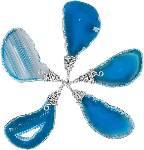 ONE: Handmade Healing Crystal Pendant Necklace, Natural Energy Stone BLUE