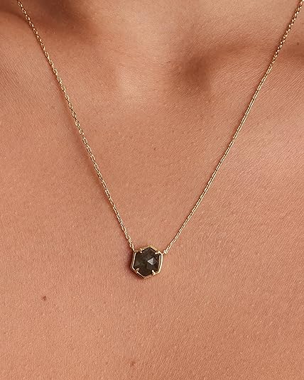 ONE: Handmade Healing Gemstone 14K Yellow Gold Plated  Pendant Necklace Labradorite