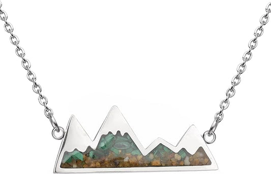 ONE: Turquoise Mountain Jewelry Stainless Steel Pendant Necklace