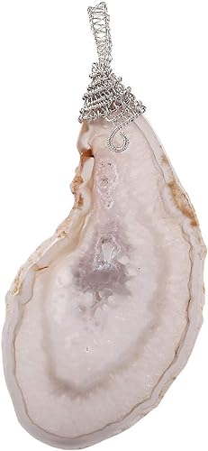 ONE: Handmade Healing Crystal Pendant Necklace, Natural Energy Stone Agate SILVER