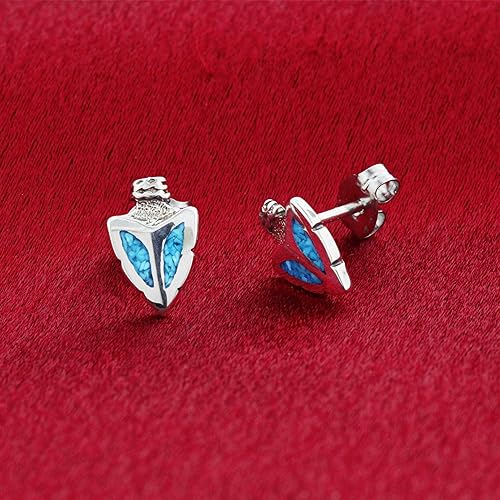 ONE PAIR: Santa Fe Arrowhead Turquoise authentic Native American Turquoise Earrings Gemstone Southwestern Style 925 Sterling Silver