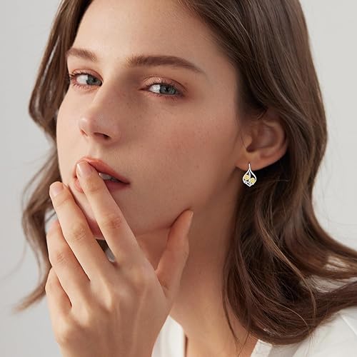 ONE PAIR:  Hoop Earrings Genuine 925 Sterling Silver Style: Lever Back Earrings STUD
